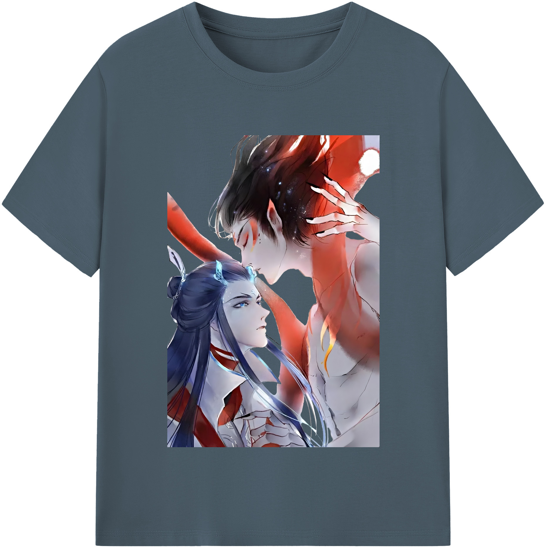 （画像用） Ne Zha 2 ナタ 魔童の大暴れ 綿100％半袖Tシャツ（フロントプリント）